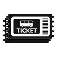 icône de ticket de bus validateur, style simple vecteur