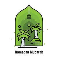 ramadan kareem concept bannière illustration vectorielle vecteur