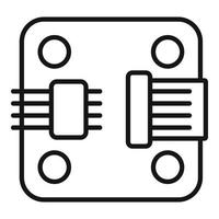 vecteur de contour d'icône de gyroscope de morceau de téléphone. accéléromètre de téléphone