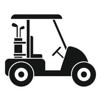 icône de parcours de voiturette de golf, style simple vecteur