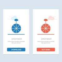 cycle de roue cirque bleu et rouge téléchargez et achetez maintenant le modèle de carte de widget web vecteur