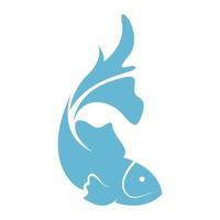 icône de logo de beau poisson vecteur