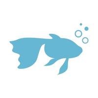 icône de logo de beau poisson vecteur