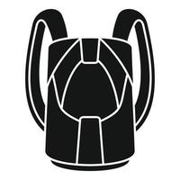icône de sac à dos de parachutisme, style simple vecteur