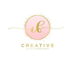 initiale si logo féminin. utilisable pour les logos nature, salon, spa, cosmétique et beauté. élément de modèle de conception de logo vectoriel plat.