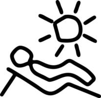 icône du soleil sur fond blanc, illustration du symbole de l'icône du soleil en noir sur fond blanc vecteur