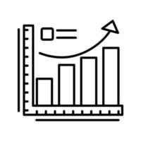 icône de vecteur de courbe de croissance