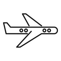 icône d'avion de tourisme, style de contour vecteur