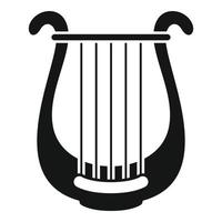 icône musicale harpe, style simple vecteur