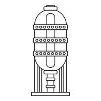 capacité pour l'icône de stockage d'huile, style de contour vecteur