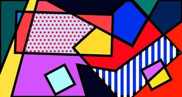 bannière de conception d'illustration d'art géométrique abstrait coloré de vecteur