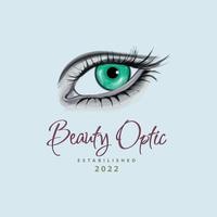 vecteur de modèle de conception de logo yeux beauté optique pour marque ou entreprise et autre