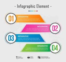 illustration vectorielle du modèle d'onglets d'infographie d'entreprise pour la présentation, l'éducation, la conception de sites Web, les bannières, les brochures, les dépliants vecteur