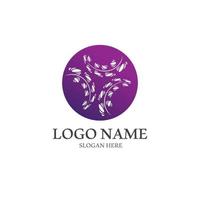 vecteur de logo icône fleur de lavande fraîche