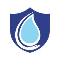 création de modèle de logo d'eau salubre. conception de vecteur de logo de soins de l'eau.