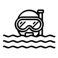 icône de la ligne de plongée vecteur