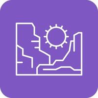 ligne du grand canyon icônes d'arrière-plan de coin rond vecteur