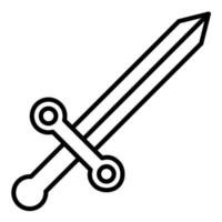 icône de ligne d'épée de jeu vecteur
