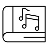 icône de ligne d'éducation musicale vecteur