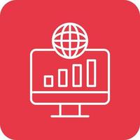 icônes de fond de coin rond de ligne de trafic dans le monde entier vecteur