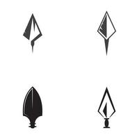 modèle de conception de vecteur de logo de lance
