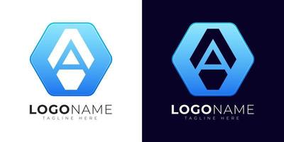 lettre initiale un modèle de conception de vecteur de logo. lettre moderne une icône de logo avec une forme géométrique colorée.