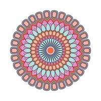 mandala coloré avec ornement floral vecteur