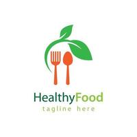 logo des aliments sains vecteur