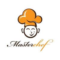 icône de vecteur de logo de chef cuisinier