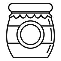 icône de pot de confiture, style de contour vecteur