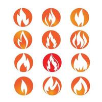 vecteur de logo de flamme de feu, concept de logo de pétrole, de gaz et d'énergie