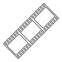 icône de bande de film, style de contour vecteur