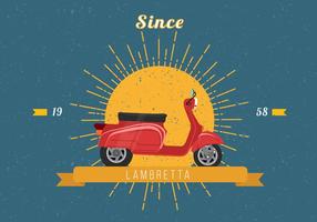 Illustration Lambretta Vecteur Vintage