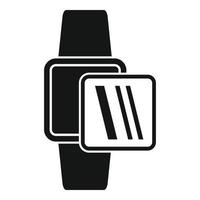 icône de verre de protection smartwatch, style simple vecteur