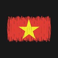 brosse drapeau vietnamien vecteur