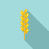 icône de plante de blé, style plat vecteur