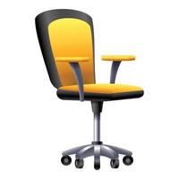 icône de chaise de bureau intérieur, style cartoon vecteur