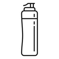 icône de bouteille d'eau de gym, style de contour vecteur