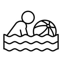 icône de la ligne de natation vecteur
