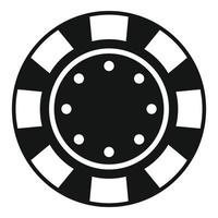 vecteur simple d'icône de jeton de casino. jeu de poker