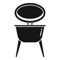 icône de brasero alimentaire, style simple vecteur