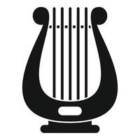 vecteur simple icône harpe. lyre irlandaise