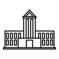 icône du parlement public, style de contour vecteur