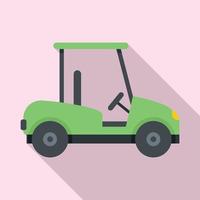 icône de sac de chariot de golf, style plat vecteur