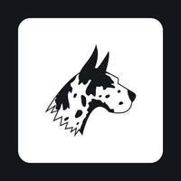 icône de chien dogue allemand, style simple vecteur