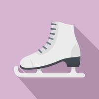 icône de patins de suède, style plat vecteur