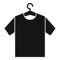 tshirt sur l'icône de cintre, style simple vecteur