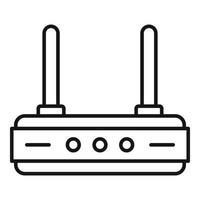 icône de routeur moderne wifi, style de contour vecteur