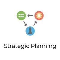 planification stratégique à la mode vecteur
