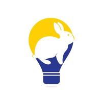 création de logo d'ampoule de lapin. concept d'ampoule unique. vecteur